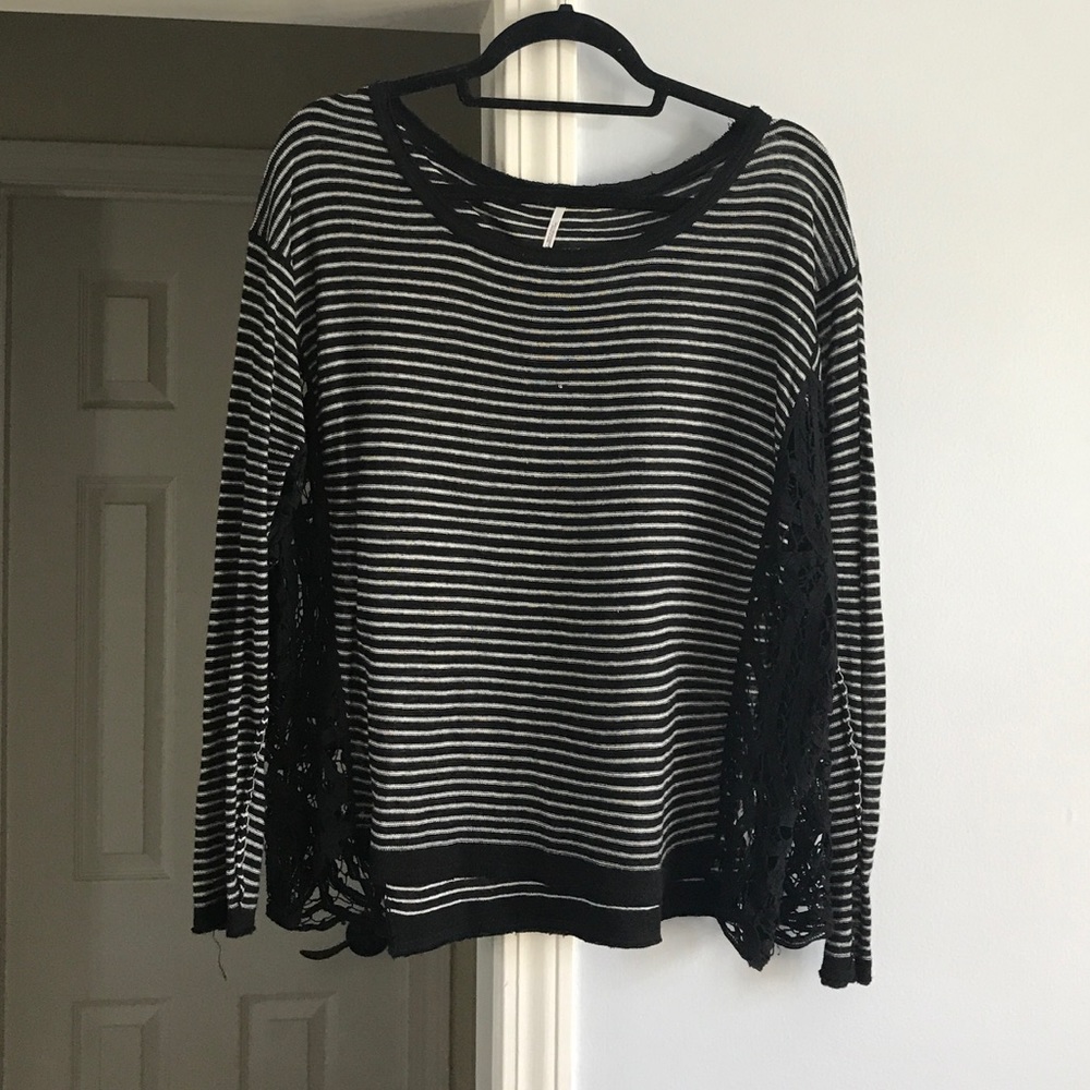 Free People striped long sleeve top